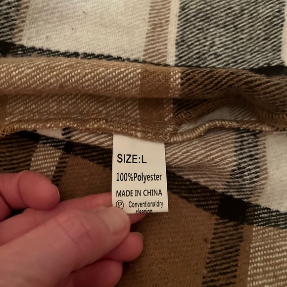 Plaid Button-Up Shacket - Picture 3 of 4